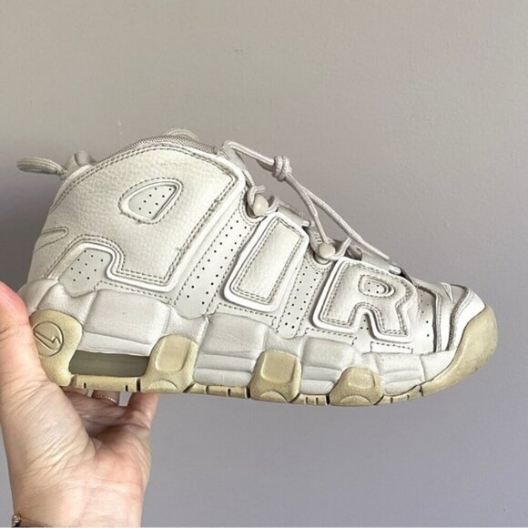 Nike Air More Uptempo GS - 6.5/7US, Light Bone - Picture 3 of 13